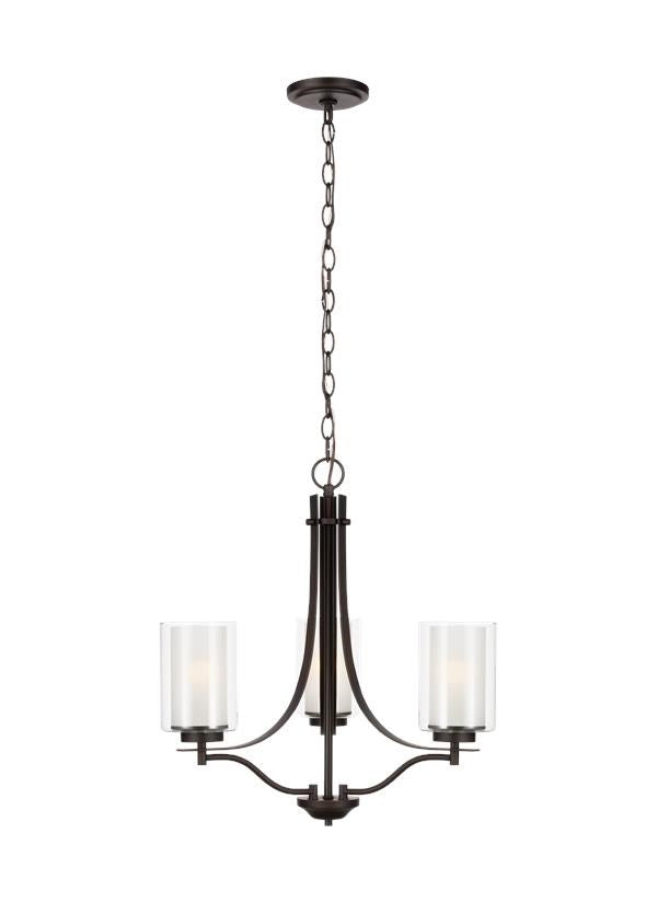 Three Light Chandelier by Generation Lighting