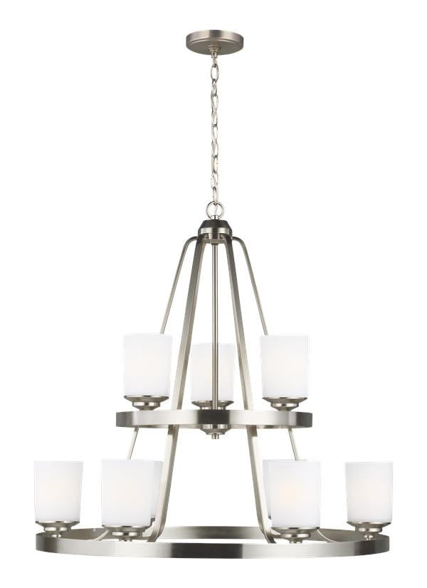 Nine Light Chandelier by Generation Lighting