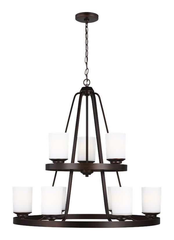 Nine Light Chandelier by Generation Lighting