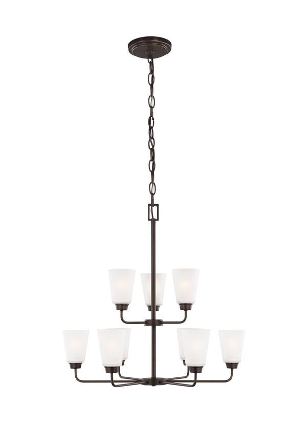 Nine Light Chandelier by Generation Lighting