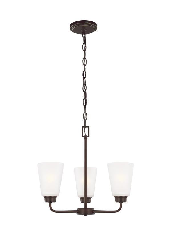 Three Light Chandelier by Generation Lighting