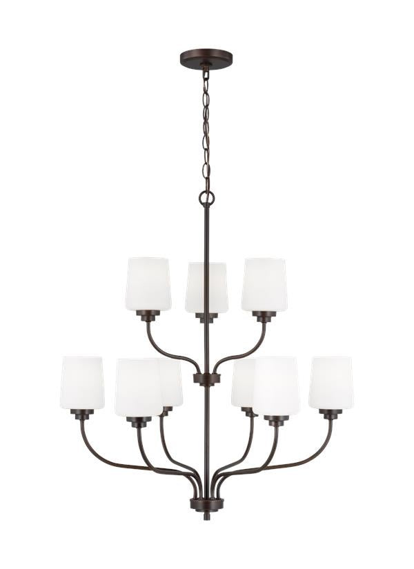 Nine Light Chandelier by Generation Lighting