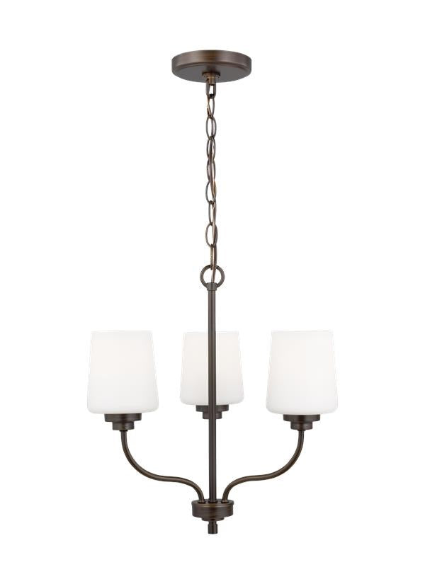 Three Light Chandelier by Generation Lighting