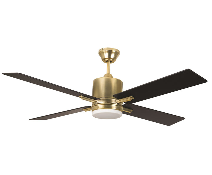 52in  in Satin Brass w/ Flat Black/Mesquite Blades
