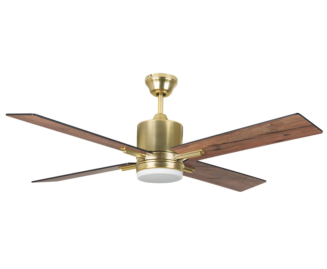 52in  in Satin Brass w/ Flat Black/Mesquite Blades