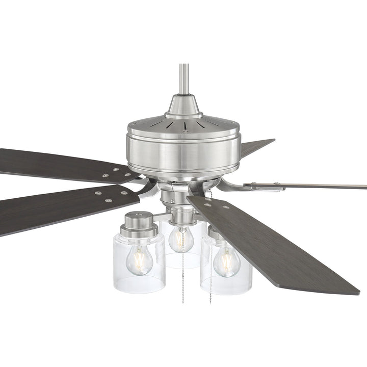 52in  in Brushed Polished Nickel w/ Driftwood/Grey Walnut Blades