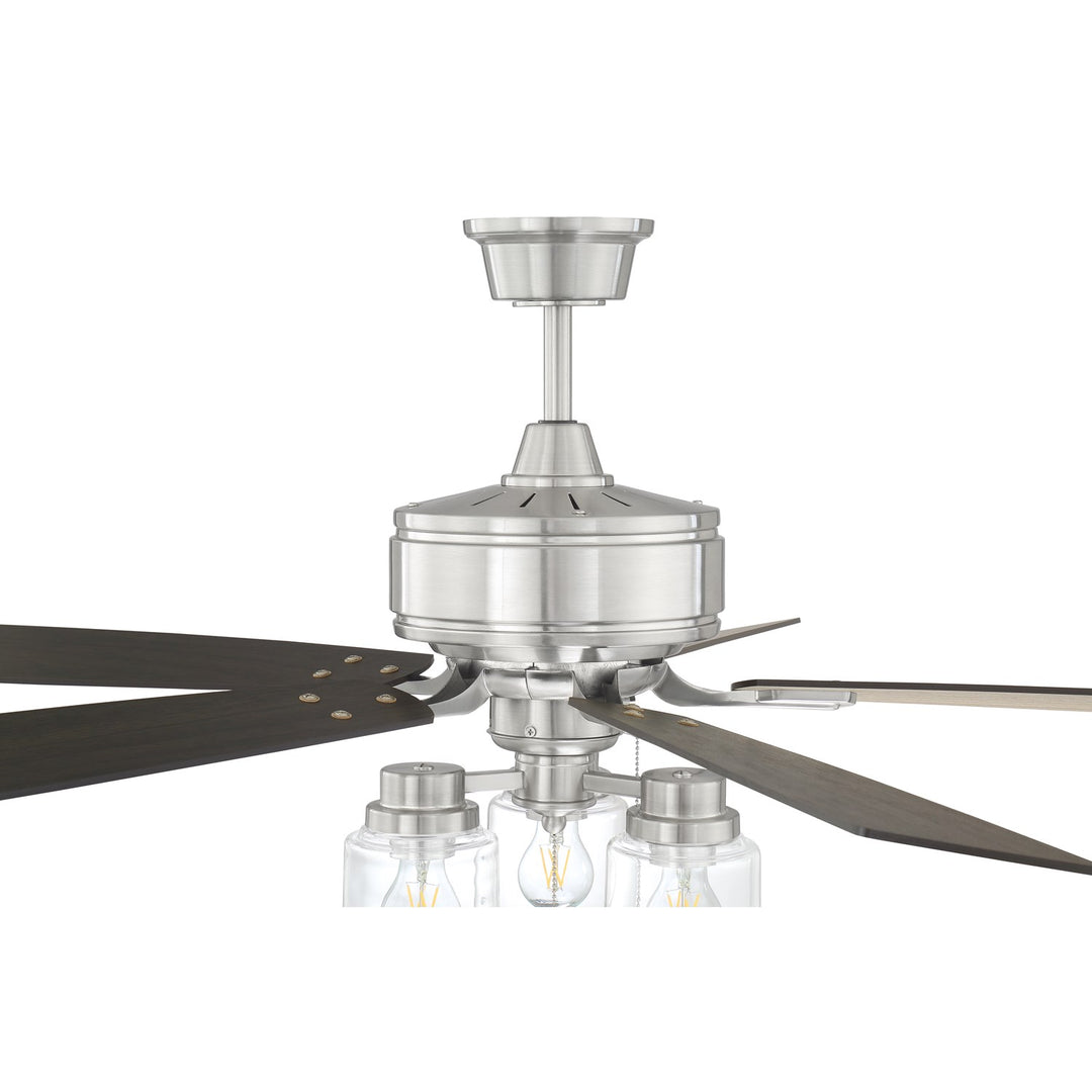 52in  in Brushed Polished Nickel w/ Driftwood/Grey Walnut Blades