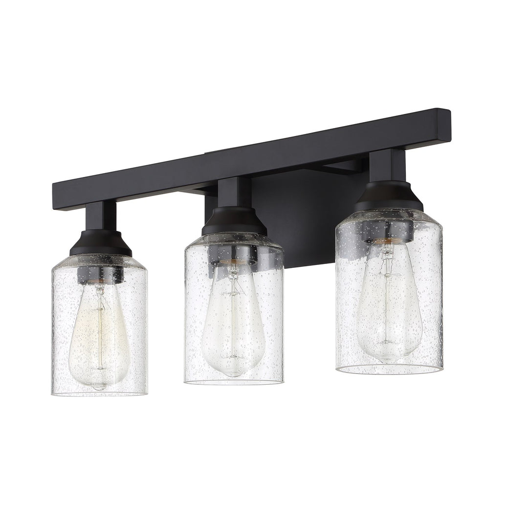 3 Light Vanity in Flat Black by Craftmade