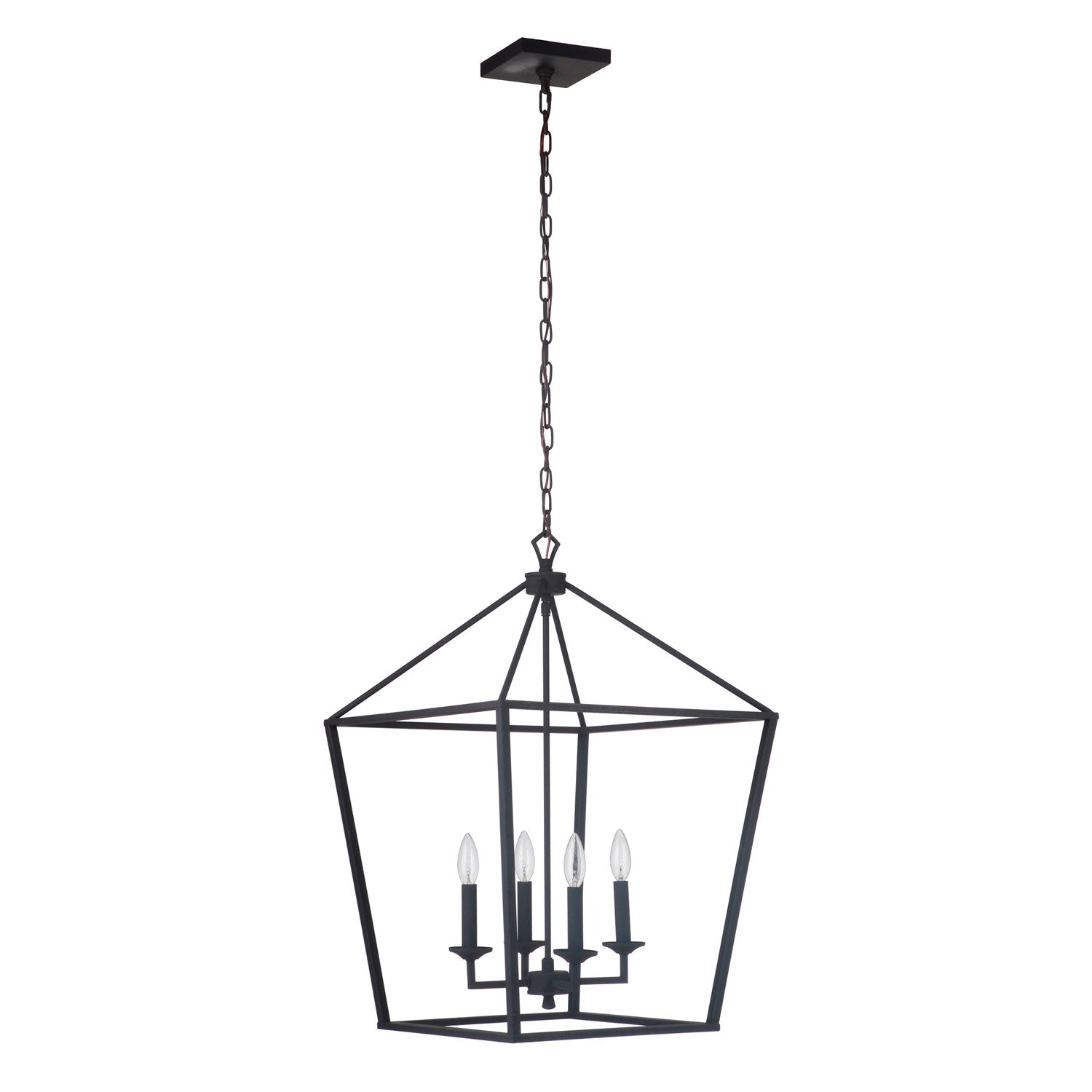 4 Light Large Foyer in Flat Black by Craftmade