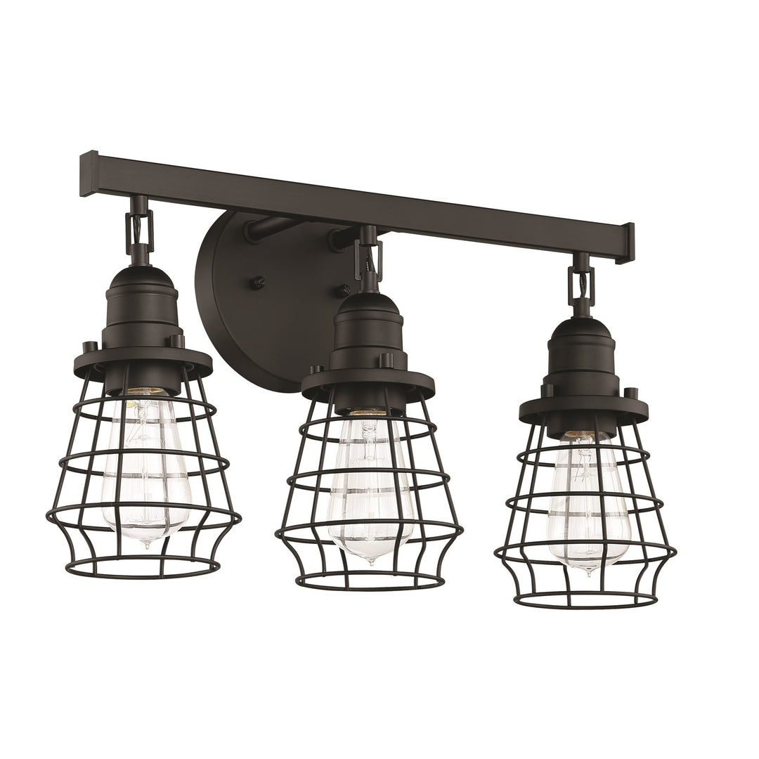 3 Light Vanity in Flat Black by Craftmade