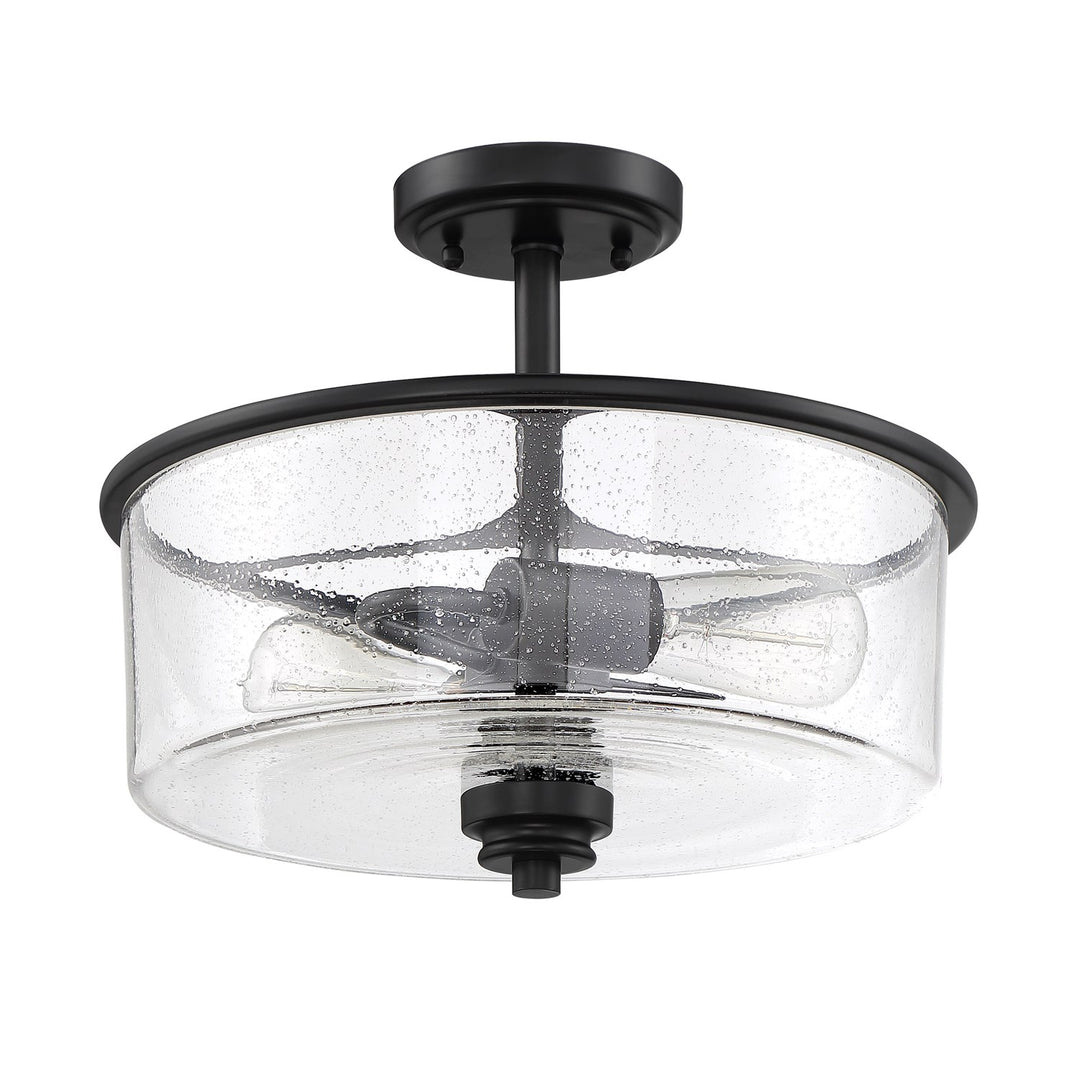 2 Light Convertible Semi Flush in Flat Black by Craftmade