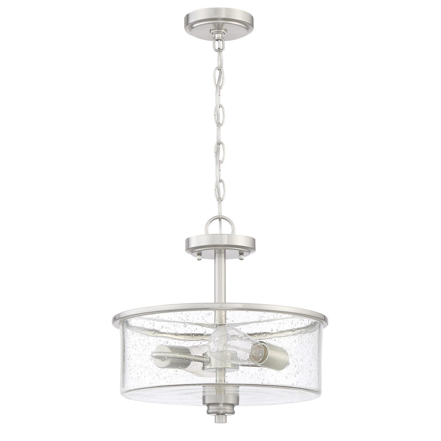 2 Light Convertible Semi Flush in Brushed Polished Nickel by Craftmade