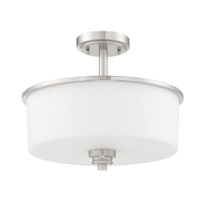 2 Light Convertible Semi Flush in Brushed Polished Nickel