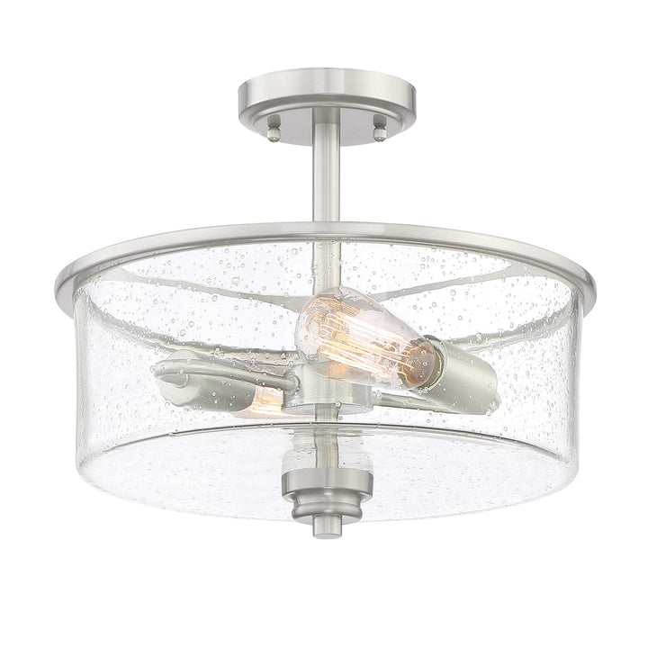 2 Light Convertible Semi Flush in Brushed Polished Nickel