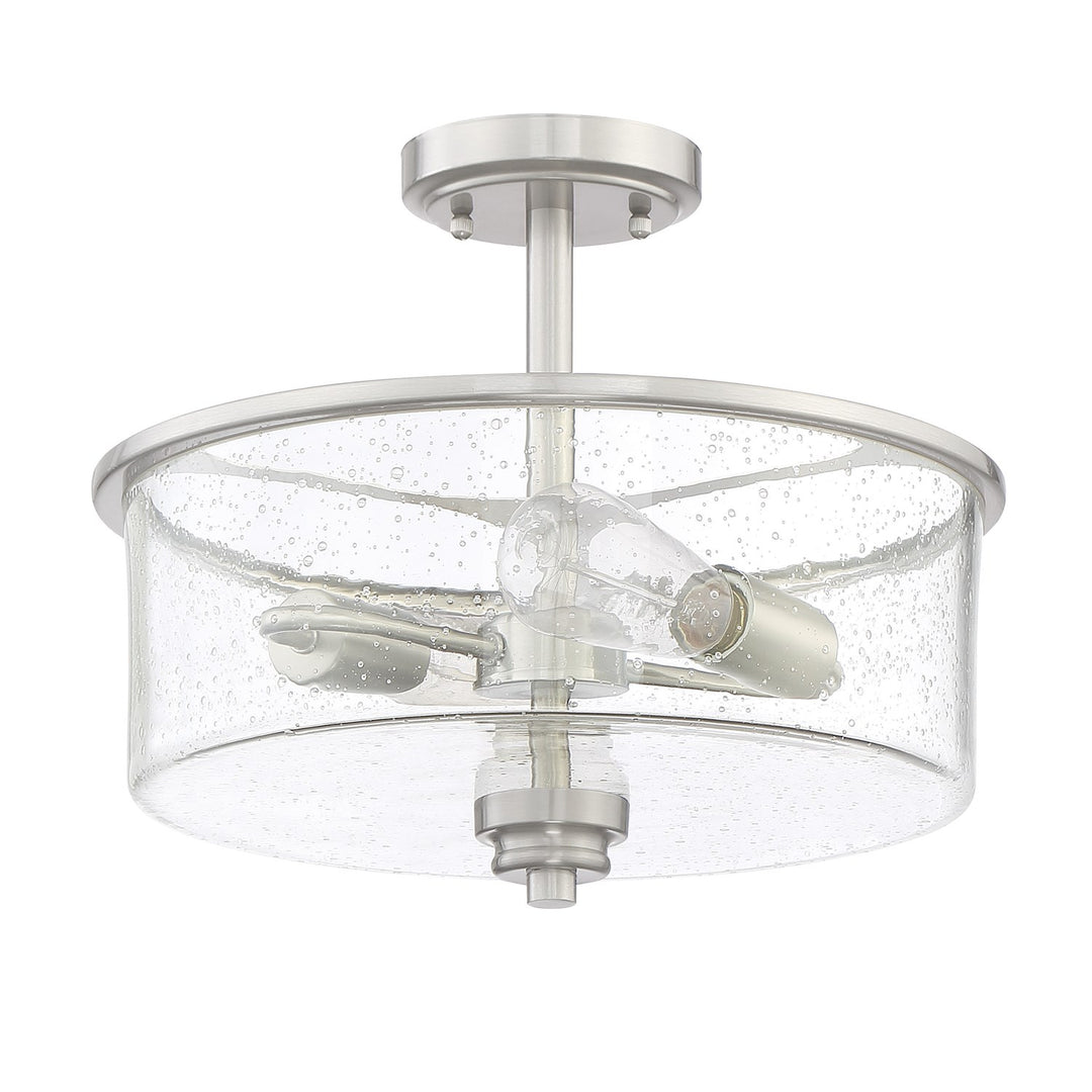 2 Light Convertible Semi Flush in Brushed Polished Nickel