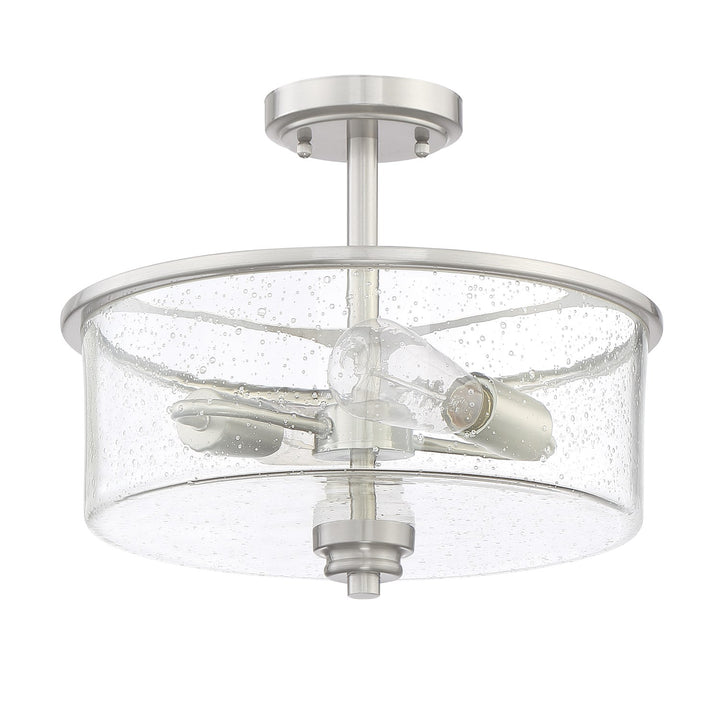2 Light Convertible Semi Flush in Brushed Polished Nickel
