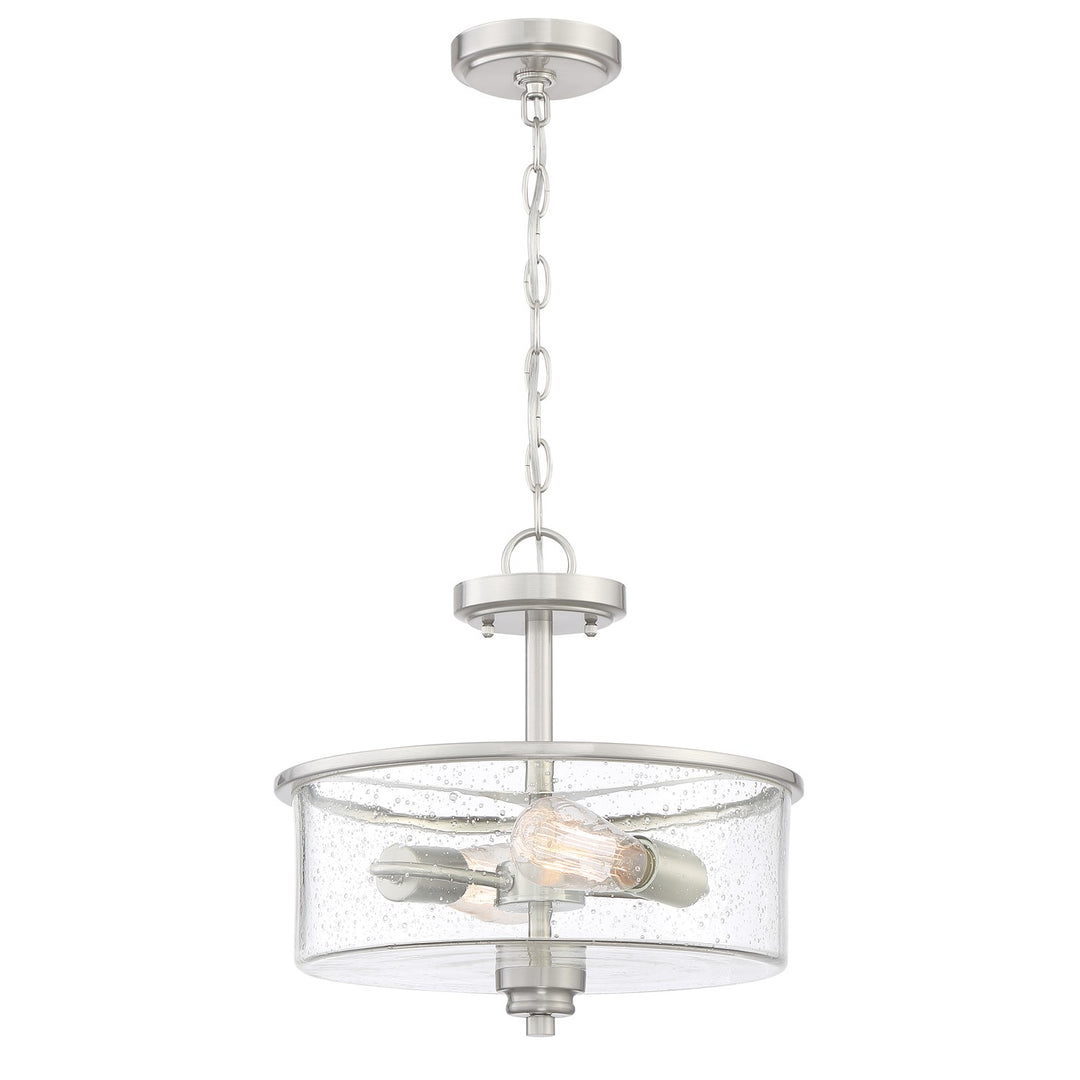 2 Light Convertible Semi Flush in Brushed Polished Nickel