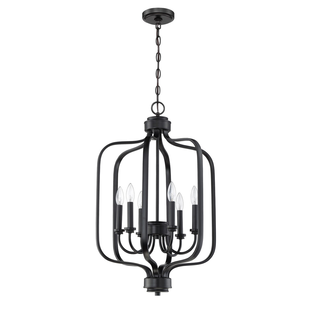 6 Light Foyer in Flat Black by Craftmade
