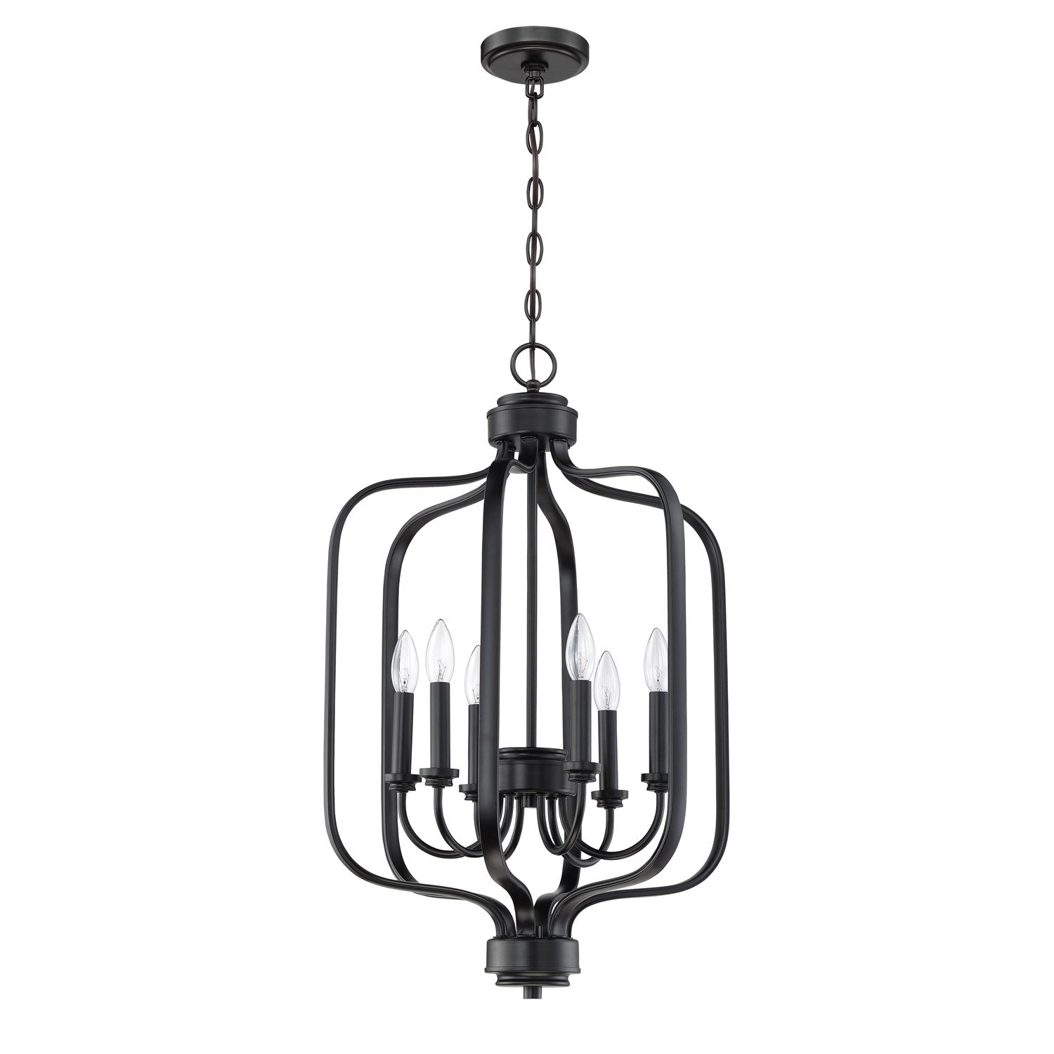 6 Light Foyer in Flat Black by Craftmade