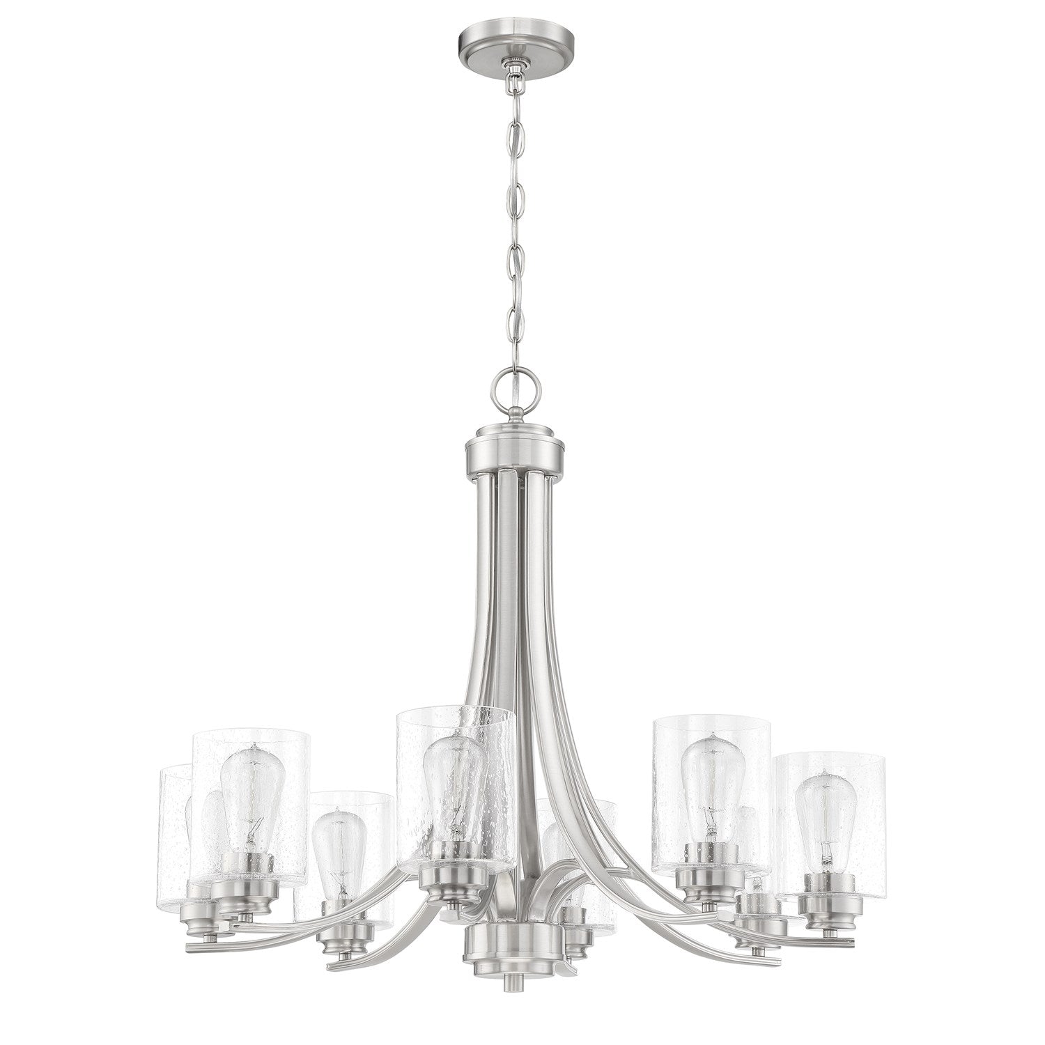 8 Light Chandelier in Brushed Polished Nickel by Craftmade