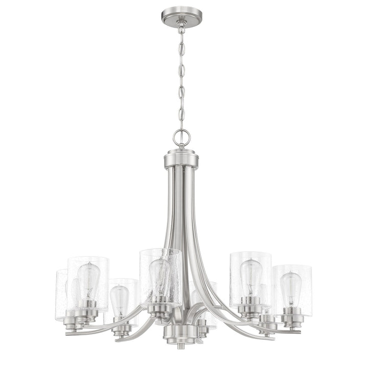 8 Light Chandelier in Brushed Polished Nickel by Craftmade
