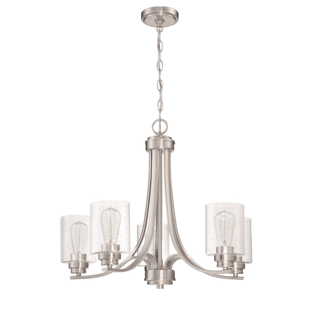 5 Light Chandelier in Brushed Polished Nickel by Craftmade