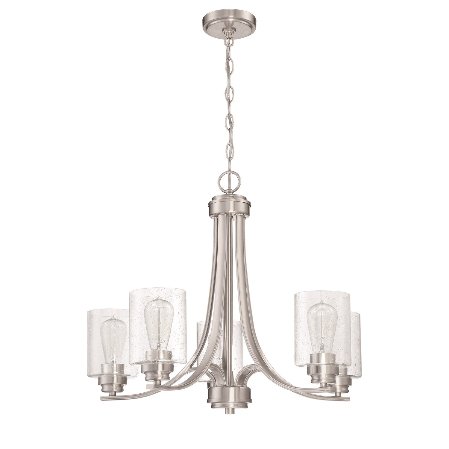 5 Light Chandelier in Brushed Polished Nickel by Craftmade