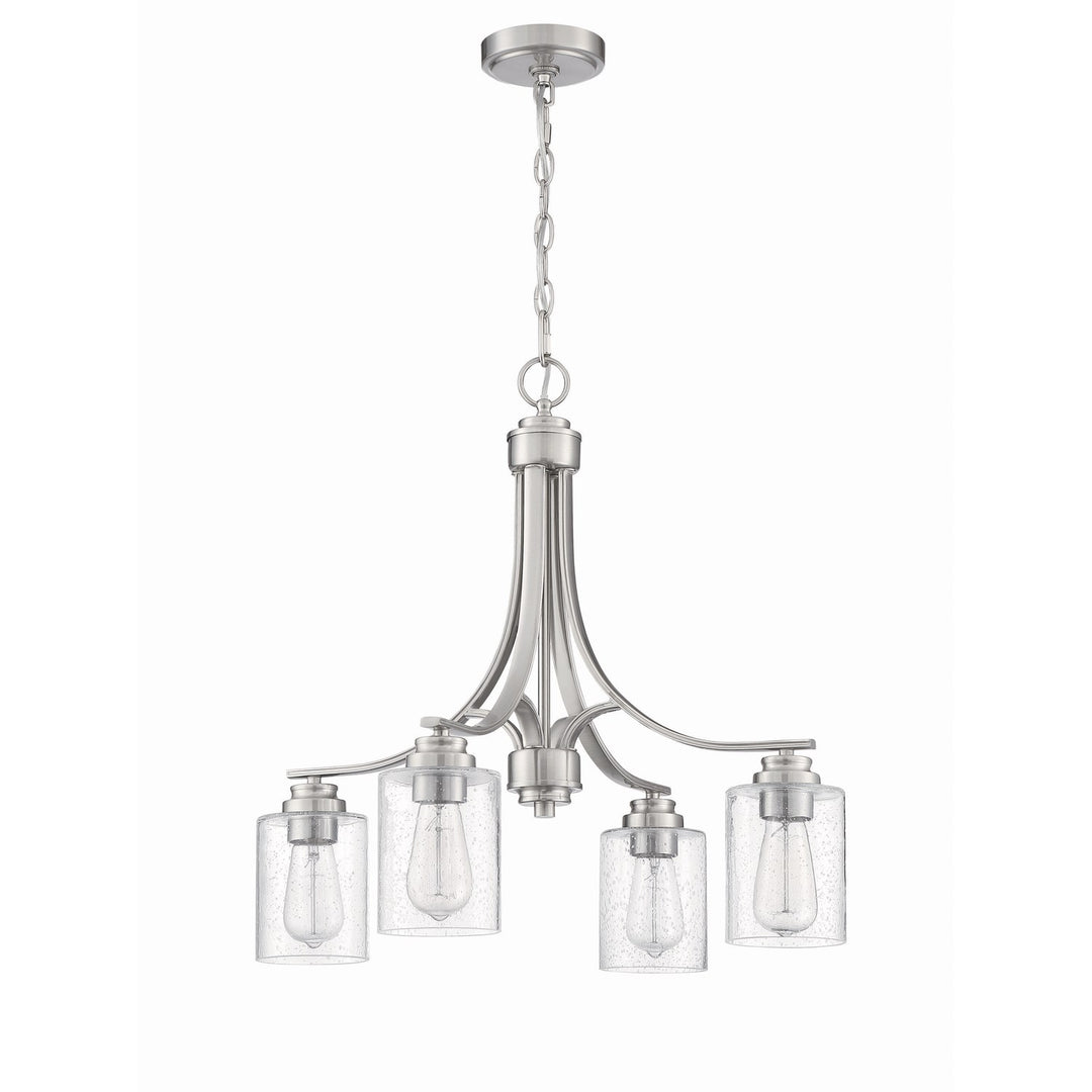 4 Light Chandelier in Brushed Polished Nickel by Craftmade