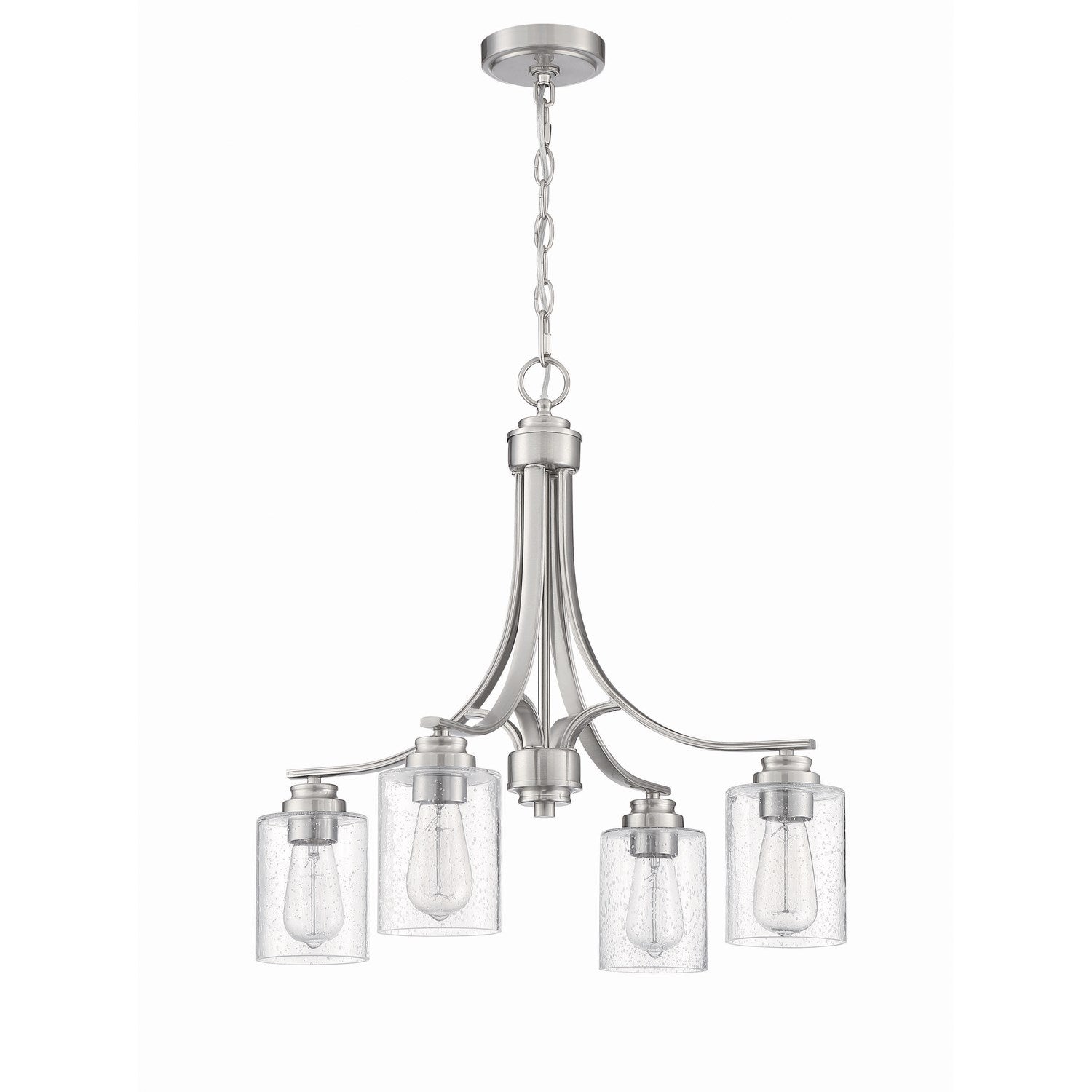 4 Light Chandelier in Brushed Polished Nickel by Craftmade