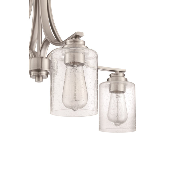 4 Light Chandelier in Brushed Polished Nickel