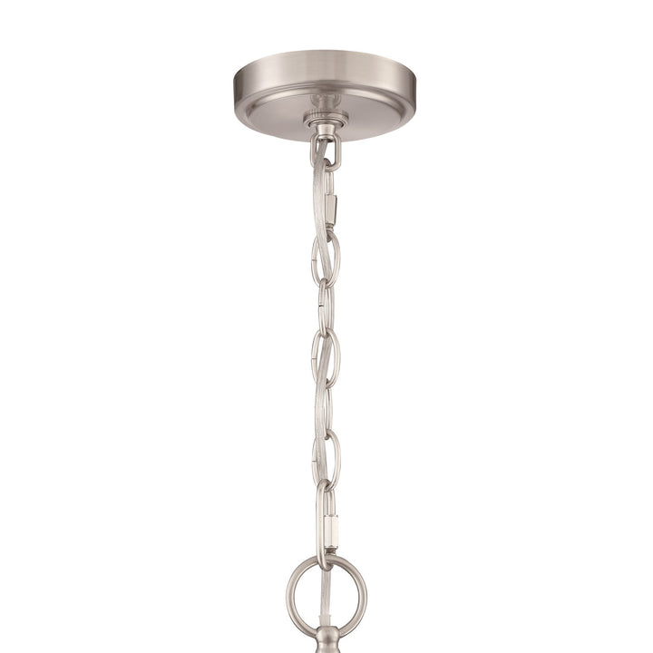 4 Light Chandelier in Brushed Polished Nickel