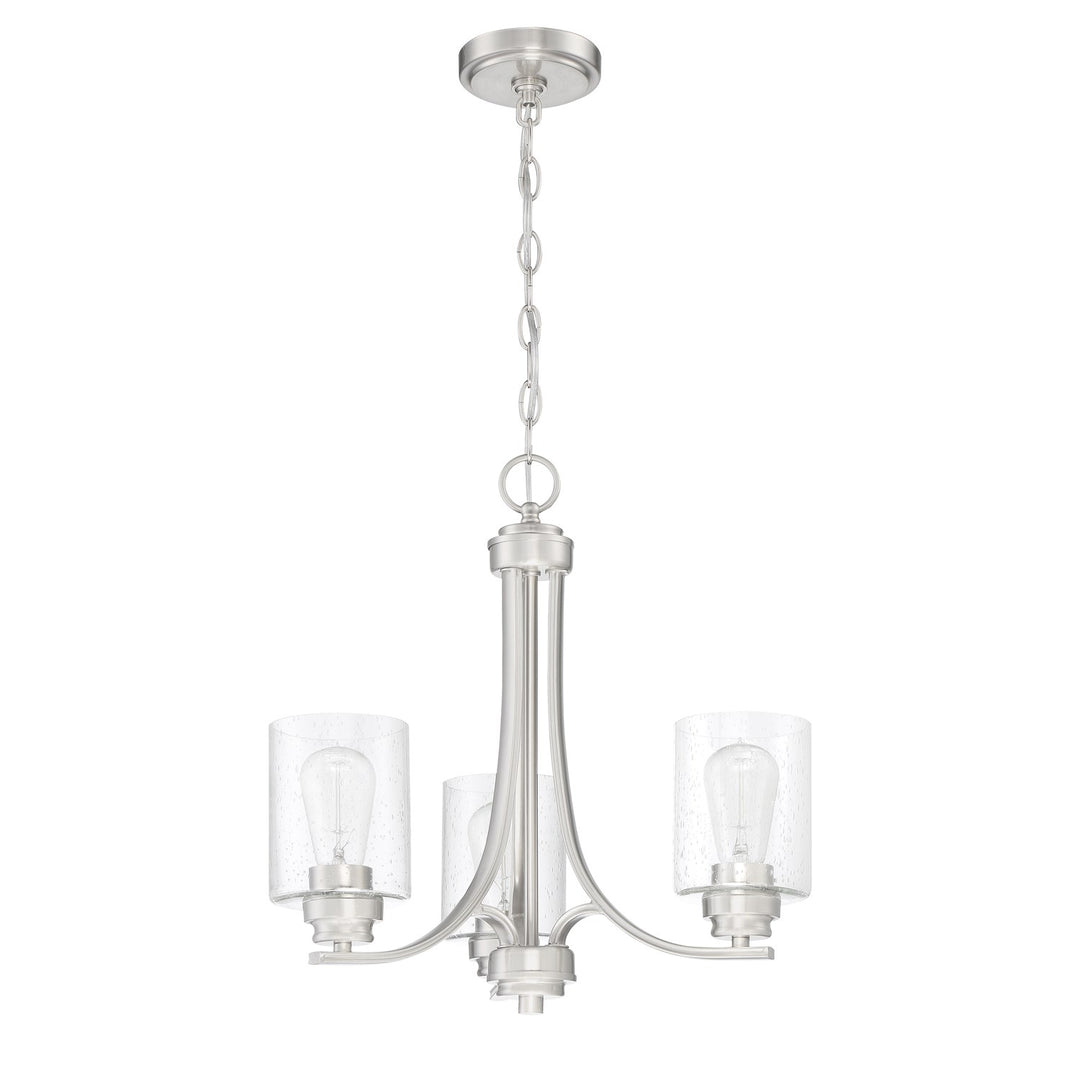 3 Light Chandelier in Brushed Polished Nickel by Craftmade