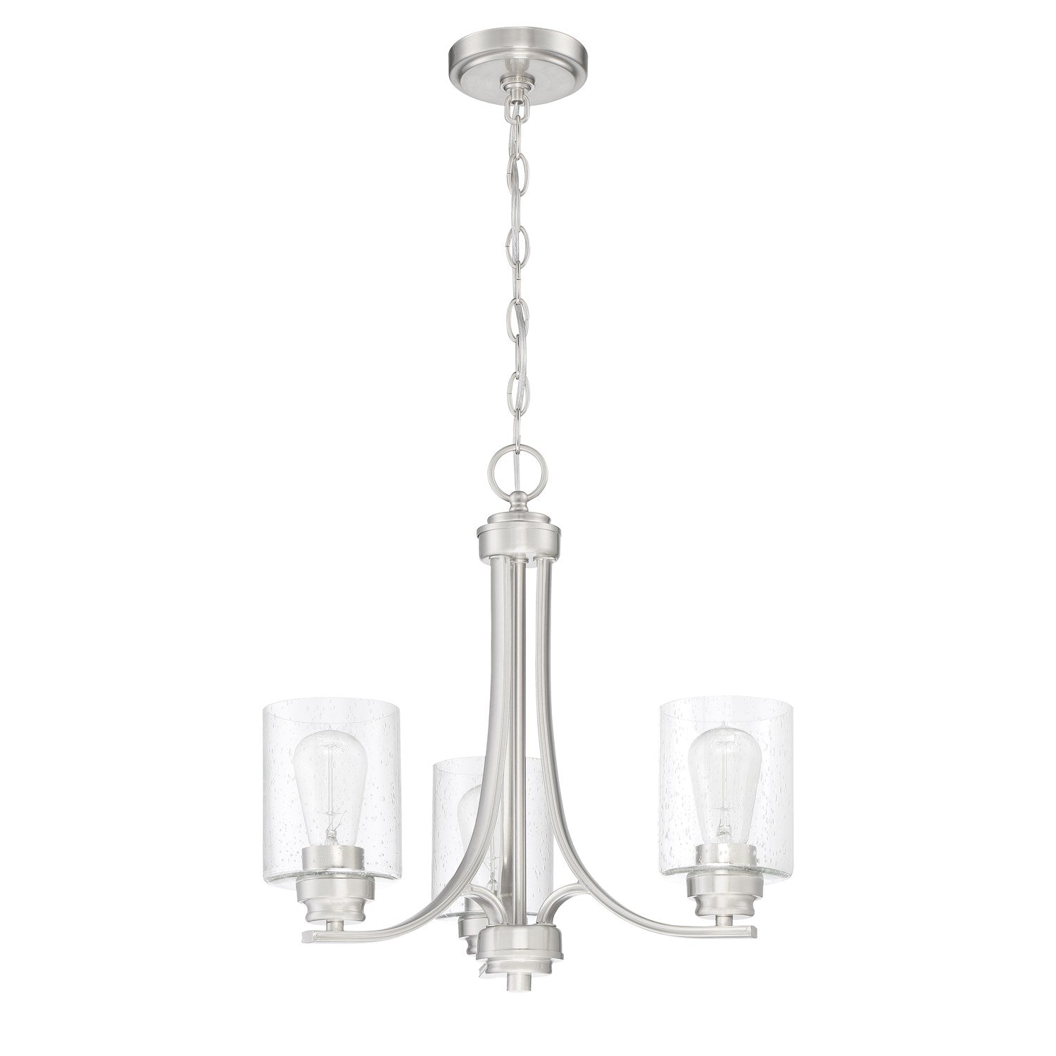 3 Light Chandelier in Brushed Polished Nickel by Craftmade