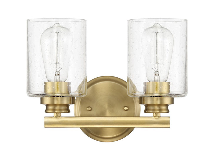 2 Light Vanity in Satin Brass