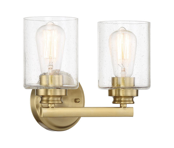 2 Light Vanity in Satin Brass