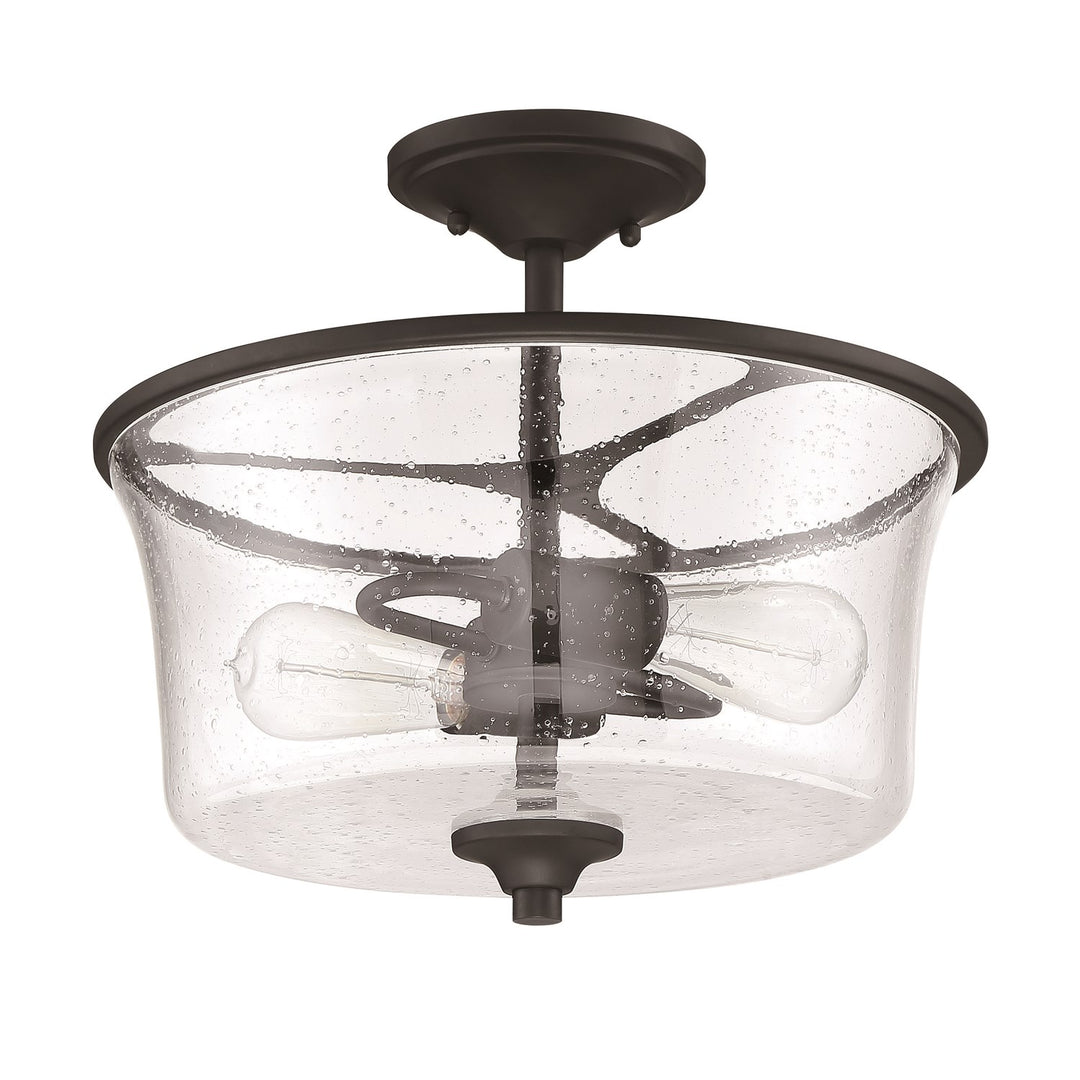 2 Light Convertible Semi Flush in Flat Black by Craftmade