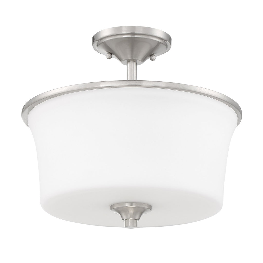 2 Light Convertible Semi Flush in Brushed Polished Nickel