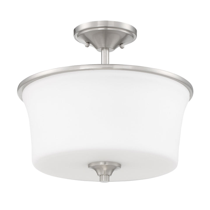 2 Light Convertible Semi Flush in Brushed Polished Nickel