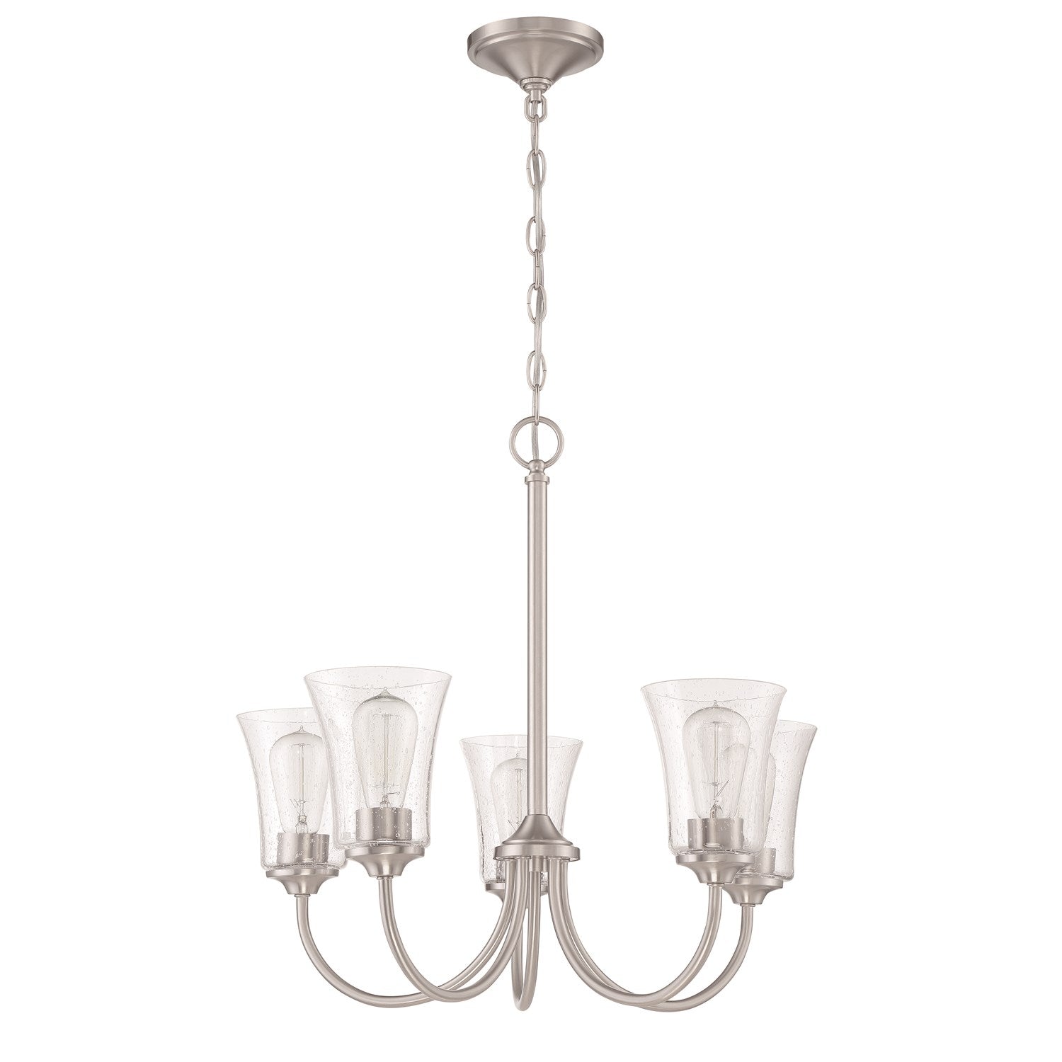 5 Light Chandelier in Brushed Polished Nickel by Craftmade