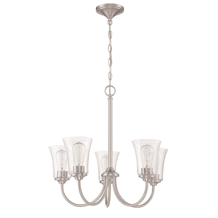 5 Light Chandelier in Brushed Polished Nickel by Craftmade