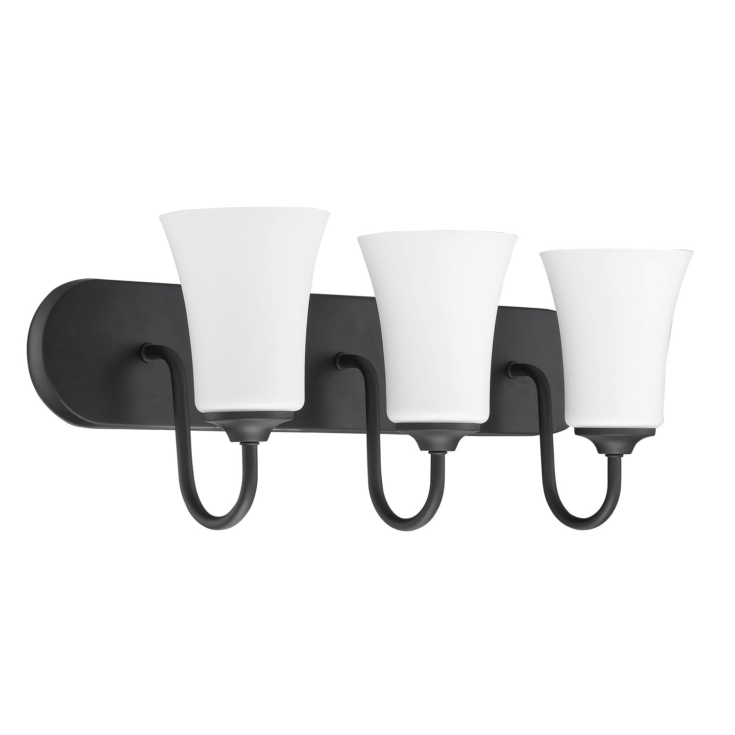 3 Light Vanity in Flat Black