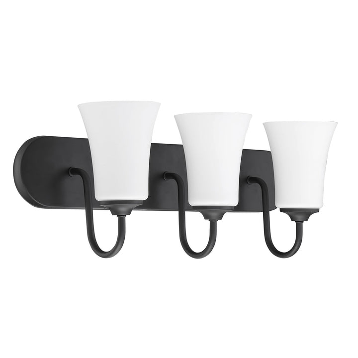 3 Light Vanity in Flat Black