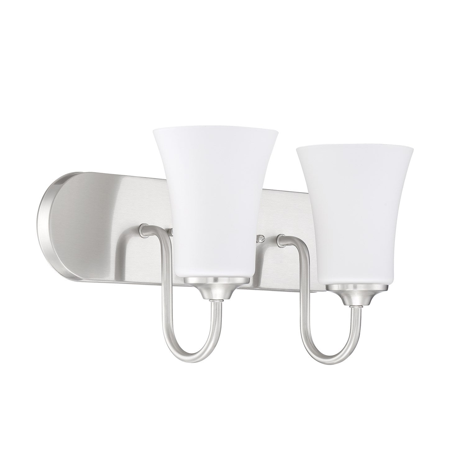 2 Light Vanity in Brushed Polished Nickel