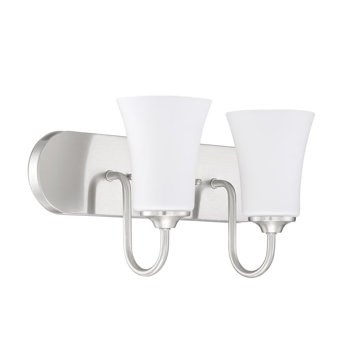 2 Light Vanity in Brushed Polished Nickel