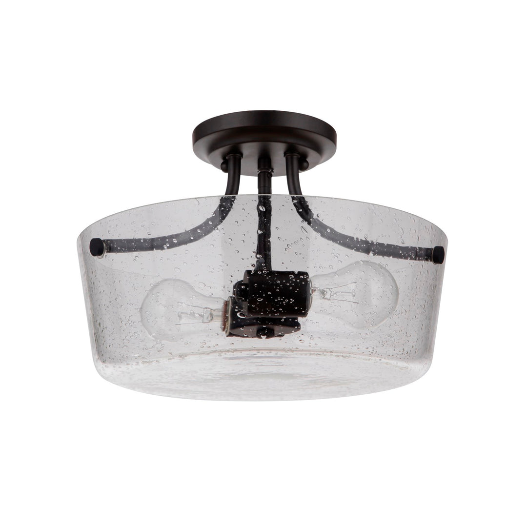 2 Light Semi Flush in Flat Black by Craftmade