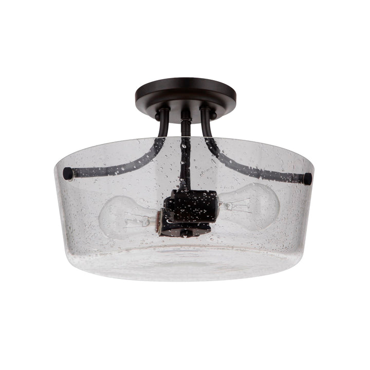 2 Light Semi Flush in Flat Black by Craftmade