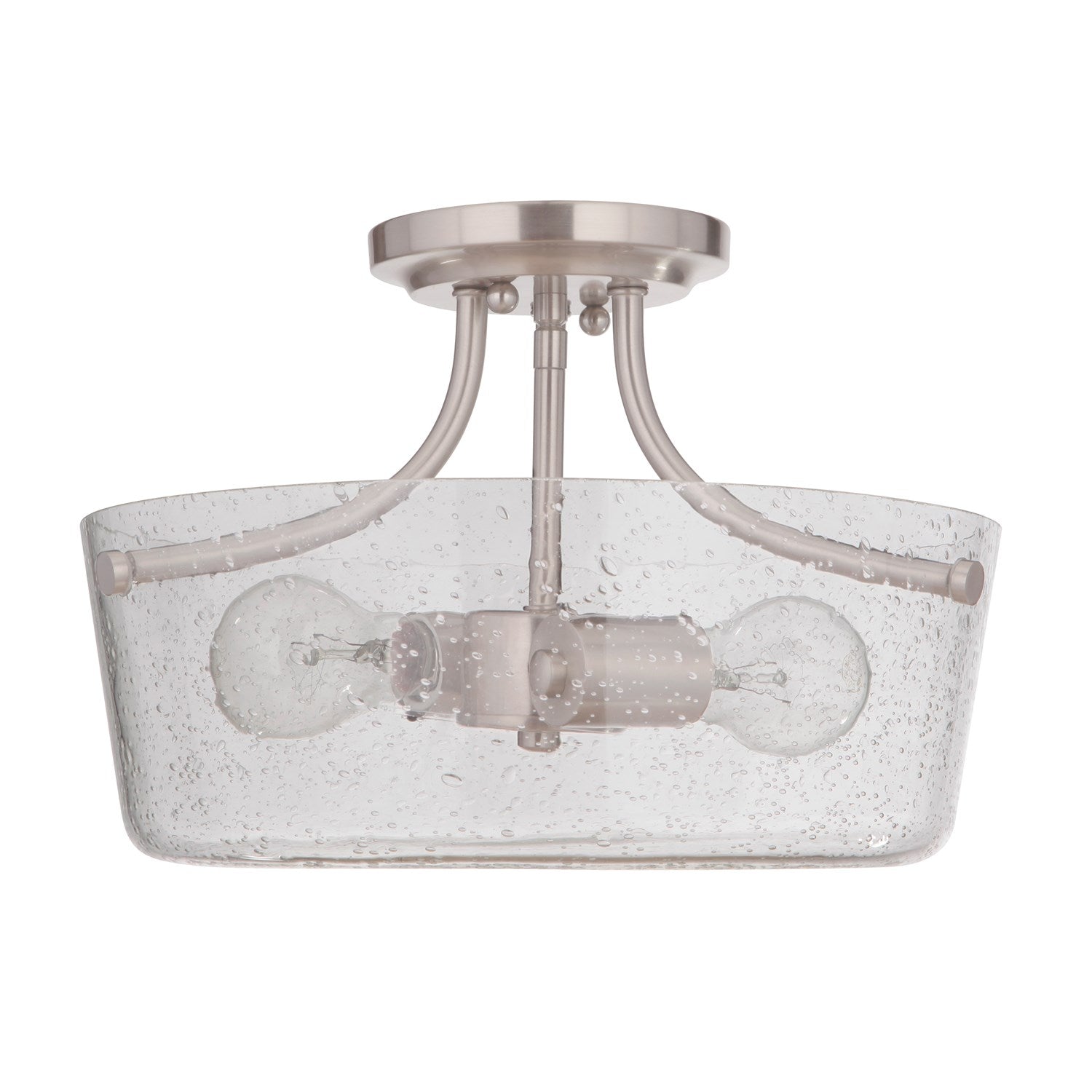2 Light Semi Flush in Brushed Polished Nickel by Craftmade