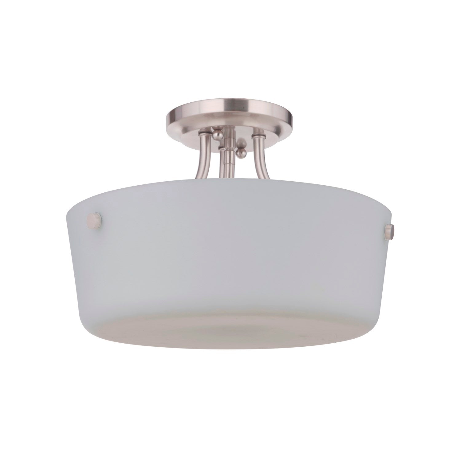 2 Light Semi Flush in Brushed Polished Nickel