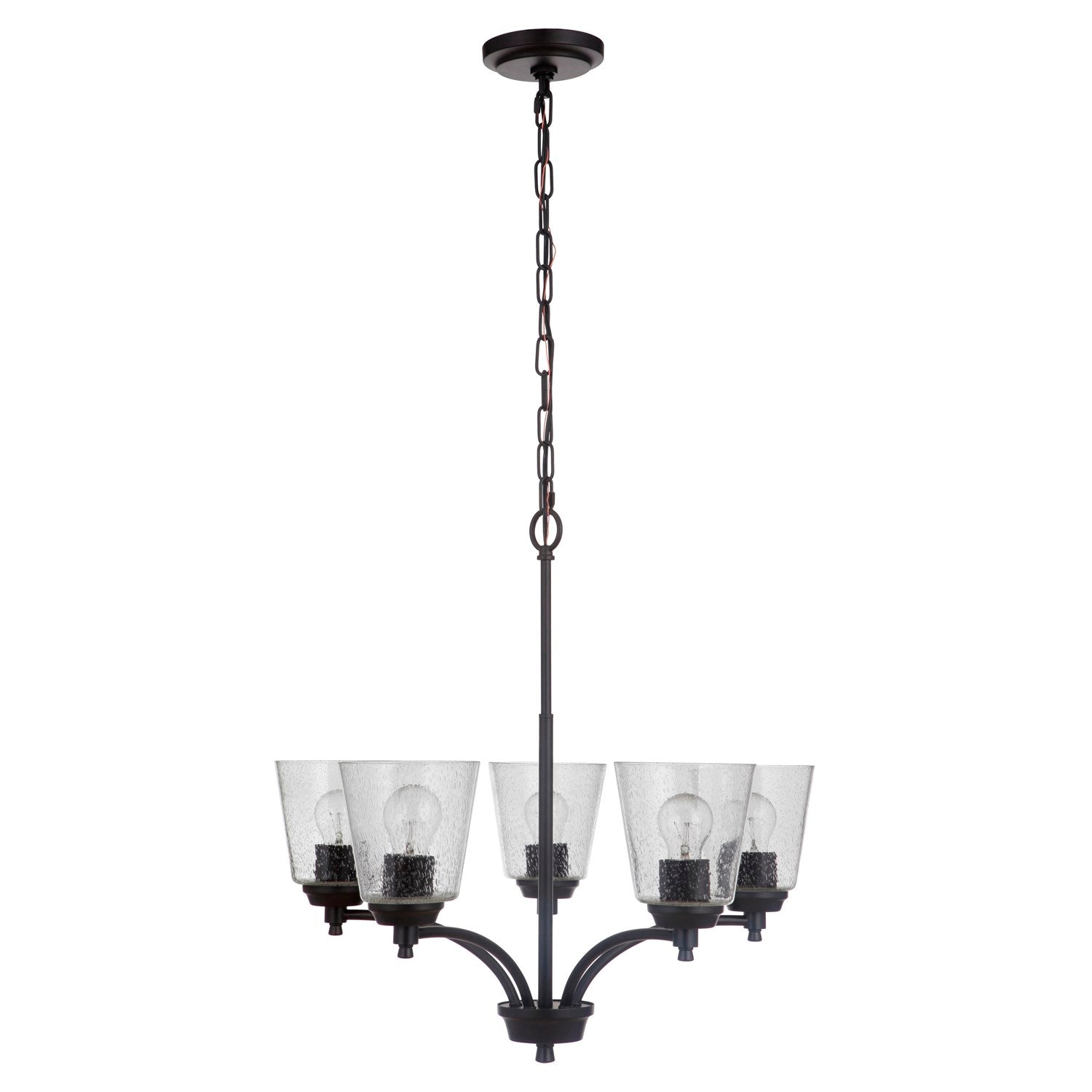 5 Light Chandelier in Flat Black by Craftmade