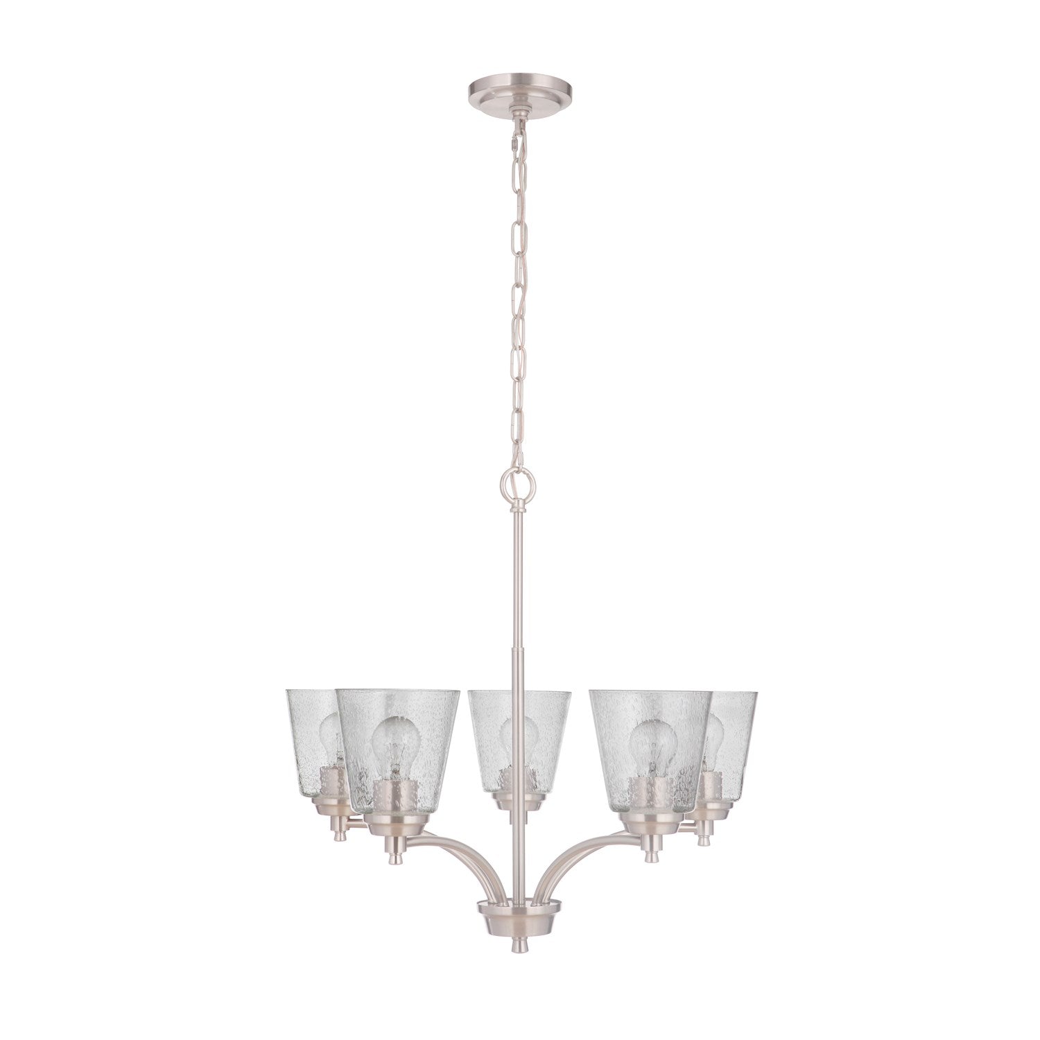 5 Light Chandelier in Brushed Polished Nickel by Craftmade